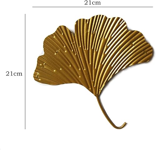 Miniatura 4 de Baoblaze Escultura artística de hojas de ginkgo montada en la pared, adornos de hojas de ginkgo, fácil instalación, decoración moderna de hojas de