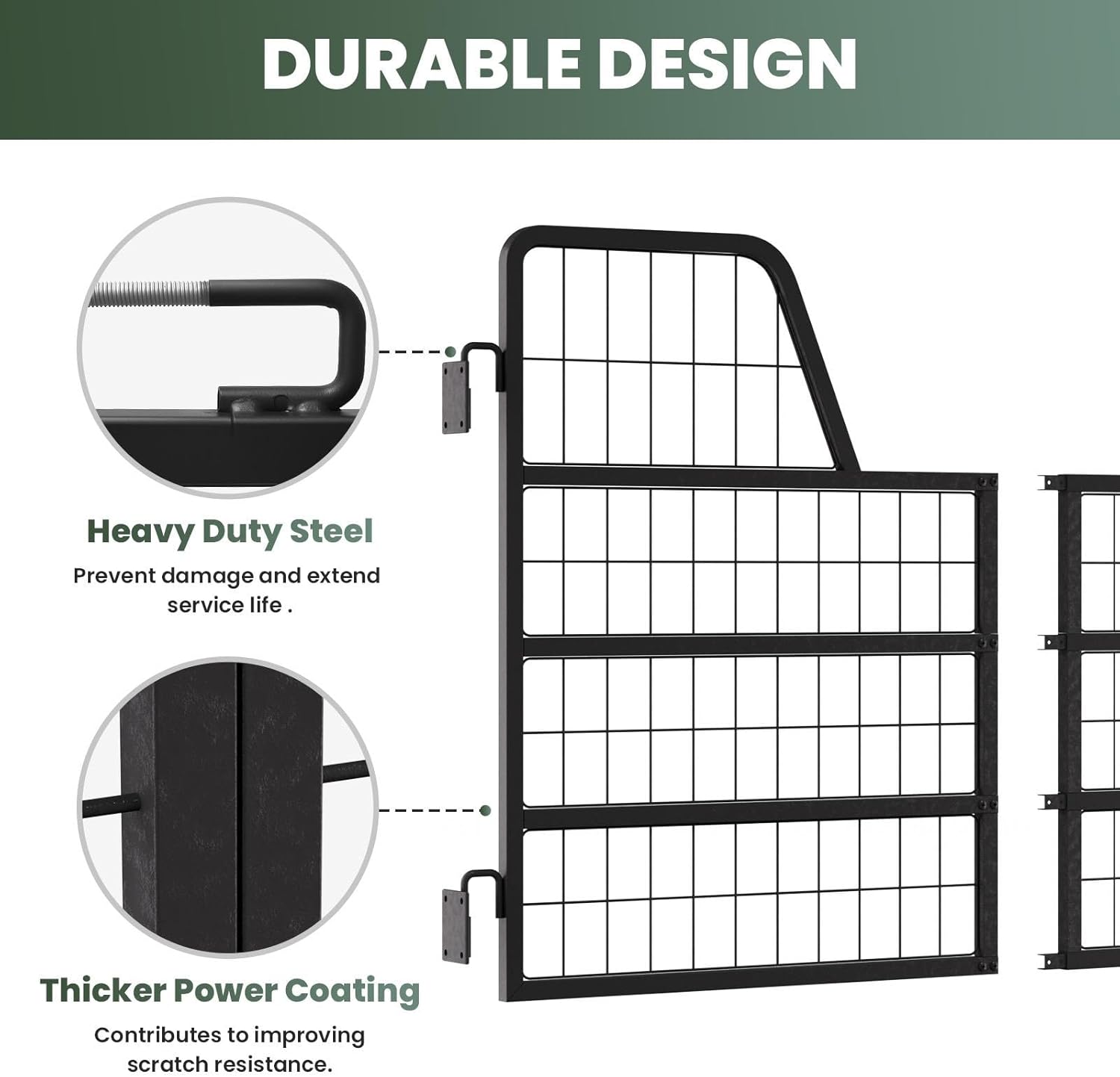 48" W x 32" H Steel Horse Stall Gate,Heavy-Duty Yoke Style Stall Guard,Stable Door Entry Barrier for Horses in Barns & Shelters