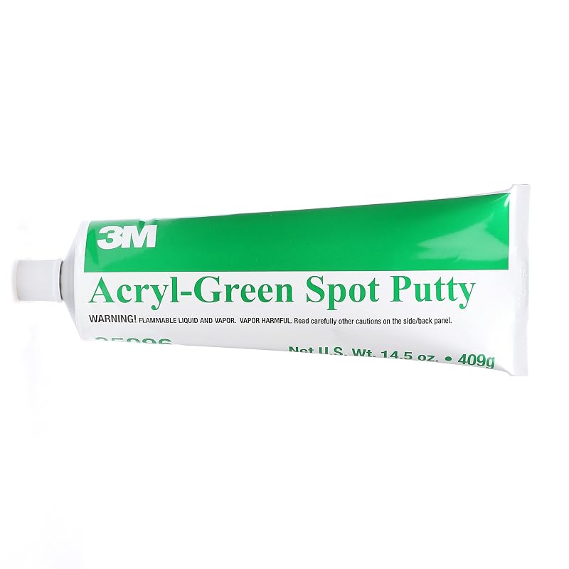 3M Massa Acrílica para Reparos de Carroceria 05096 Verde, Secagem Rápida, 411 mL