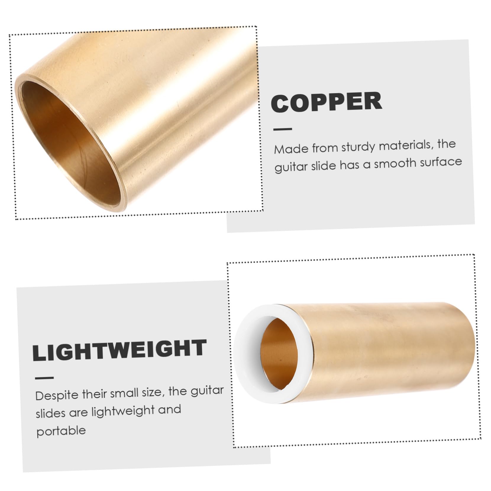 BESPORTBLE Guitar Slide Metal Slide for Acoustic Electric Bass Guitar Finger Protector for Durable Smooth Surface for Effortless Playing