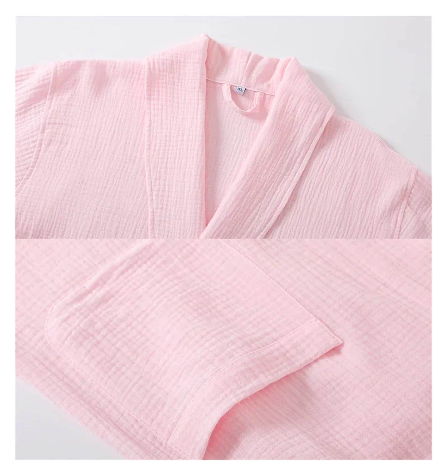 Albornoz fino de verano algodón color liso, pijama hotel absorbente y secado rápido for hombre mujer para Spa Ducha Playa