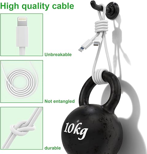 Miniatura 7 de Paquete de 5 cables USB C a Lightning certificado Apple MFi cargador de iPhone de 6 pies de carga rápida tipo C a cable Lightning, cargador rápido