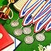 Remuuly 30/60 Pcs Cross Country Award Medals Bulk 2'' Gold Trophy Award Winner Metal First Place with Neck Ribbons Prize Gift for Cross Country Tournaments Sports Competition Teams Adult(60 Pcs)