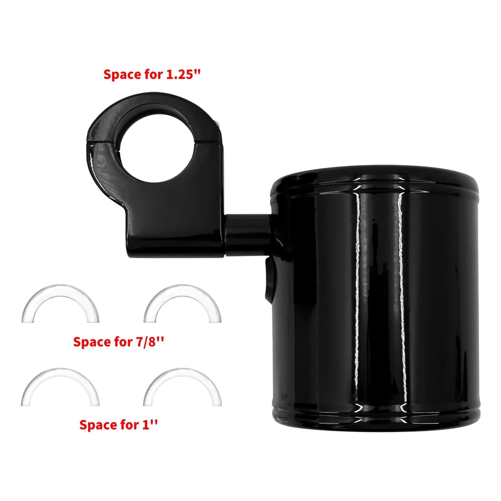 Uchwyt na kubek motocyklowy Regulowany uchwyt na kubek do motocykla, uchwyt na kierownicę, uchwyt na pałąk awaryjny pasujący do Harley Touring Softail Dyna Sportster XL Road(Cup Holder A)