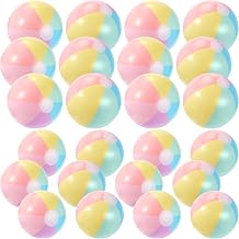 MiniInflat 24 Pcs Inflatable Pastel Beach Ball Bulk Kid,16 Inch, 12 Inch | Macaron Beach Balls, Jumbo Big Small, for Adults Summer Swimming Pool, for Water Games Party Favor
