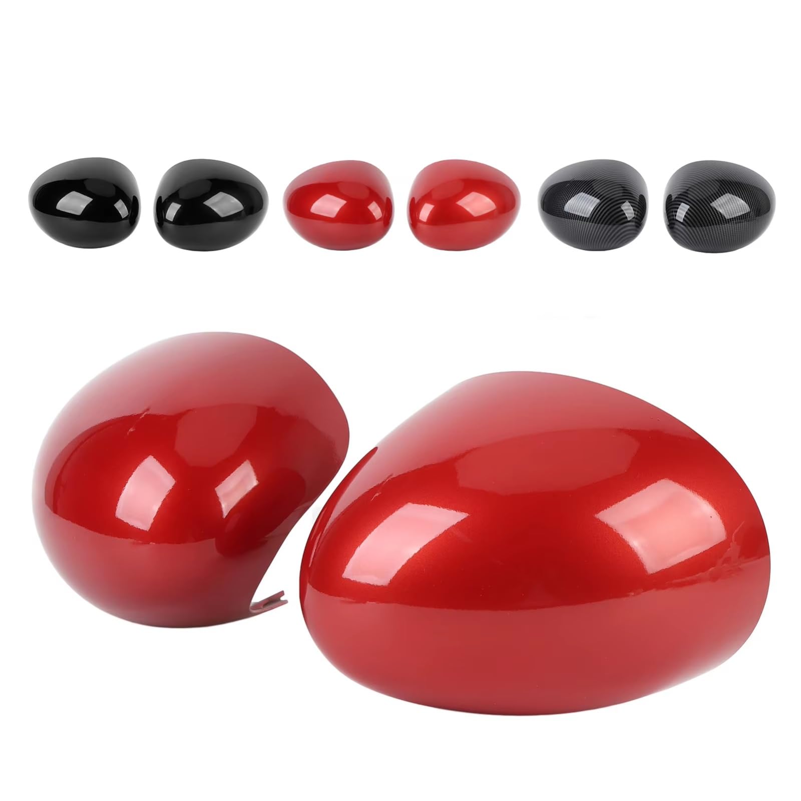 Espejo Inverso Carcasa Para Mini Para Cooper F54 F55 F56 Para F60 2014-2019 1 Par De Cubiertas Para Espejo Retrovisor Exterior Tapa Lateral 51167401229 Carcasa Espejo Izquierda(Estilo de carbono)