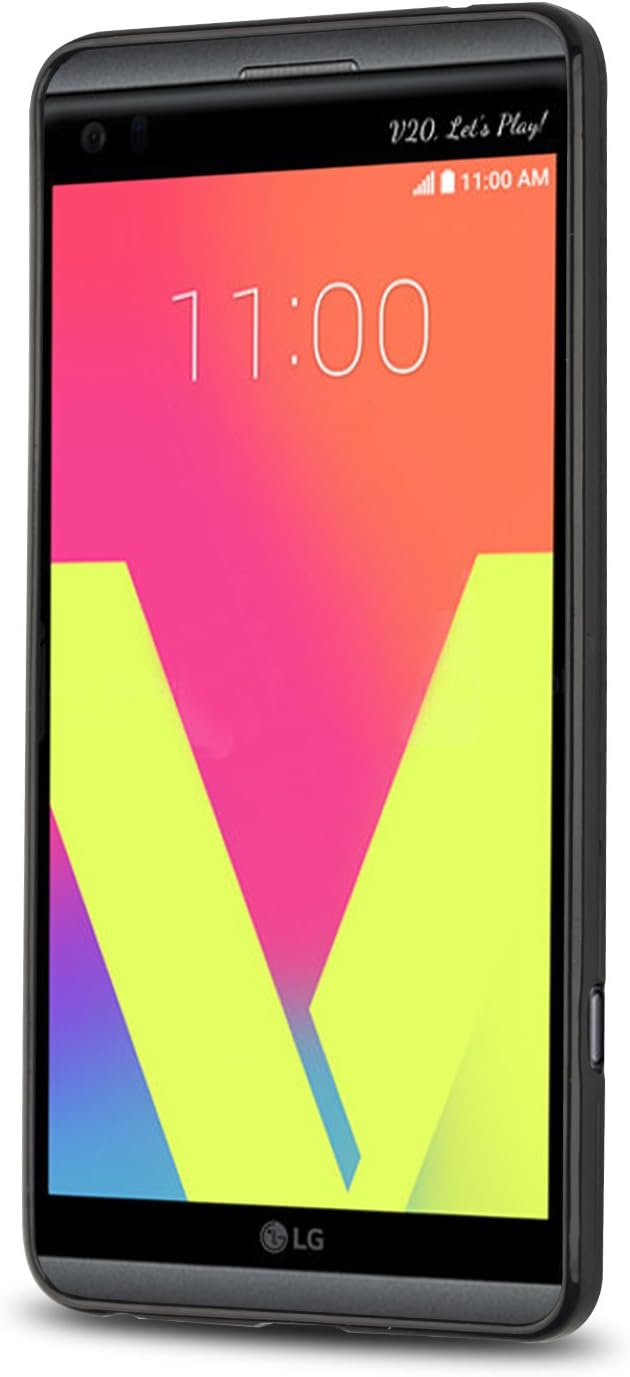 J&D Case Compatible for LG V20 Case, Drop Protection Slim Cushion Shock Resistant Protective TPU Slim Case for LG V20 Bumper Case, Black