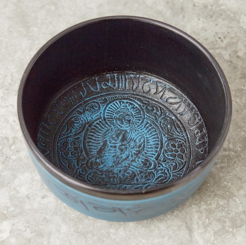 Khudi - Cuenco de Buda azul con batidor