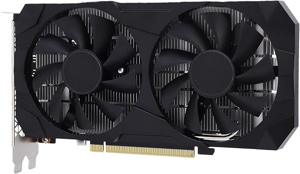 Graphics Card, 6GB GDDR6 Memory 192Bit Dual Fan PCIe 3.0 Gaming Video Card, Supports 1080p 1440p Resolution with DLSS Technology, for Desktop Computer
