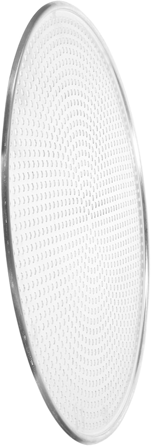 Round Aluminum Pizza Pan with Holes Non-stick Baking Tray for Oven Perforated Pizza Crisper for Seafood Vegetables and More Durable Wear-resistant Design