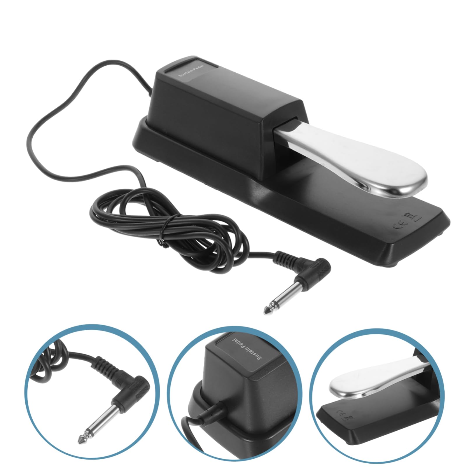 NULYLU Universal Sustain Foot Pedal for Piano Keyboard Piano Accessories Smooth Sound Electronic Keyboard Pedal