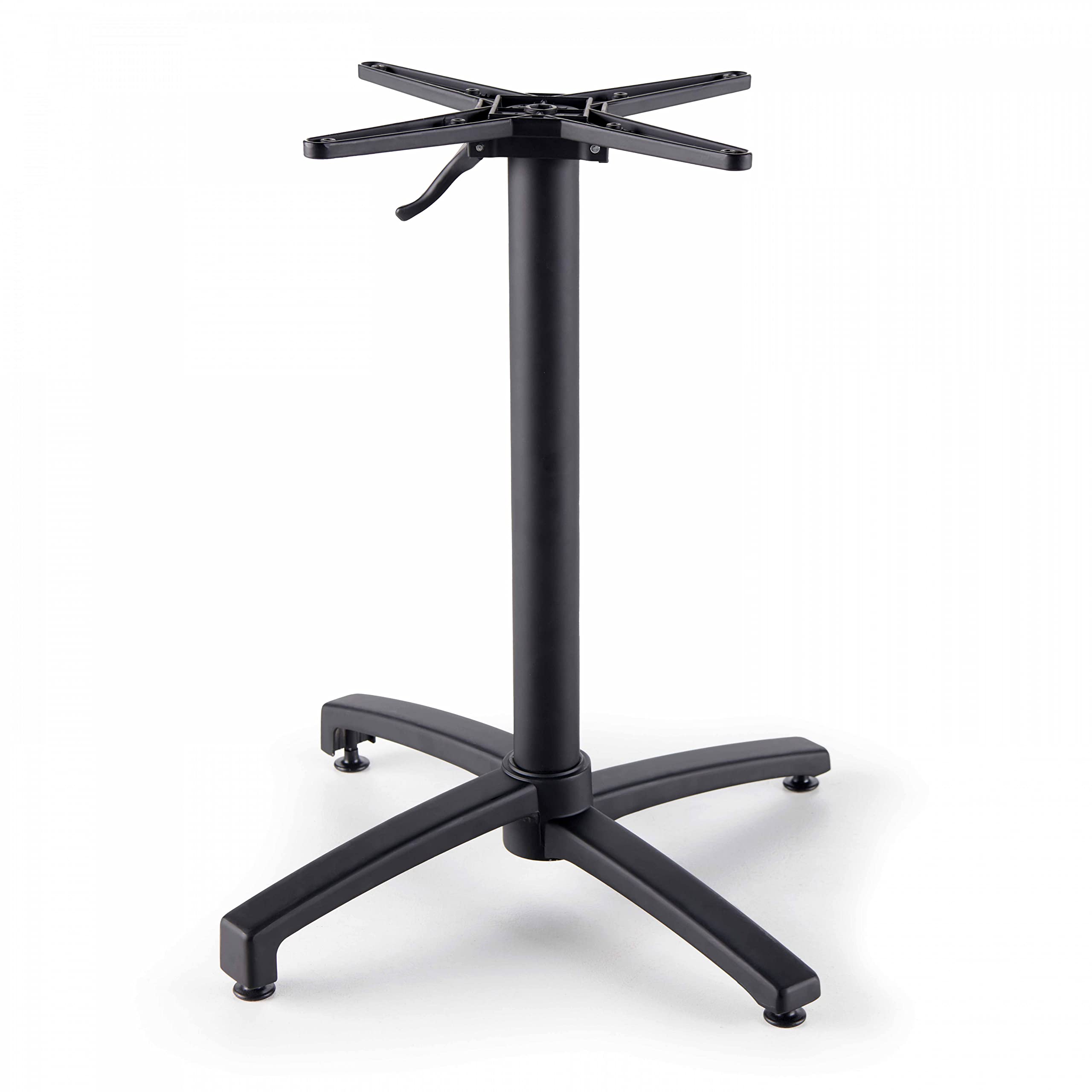 Oviala Pied de Table avec système inclinable en Aluminium Noir Klipo