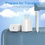 USB C Bloc chargeur 2Pack 20W pour iPhone 17 16 Plug chargeur mural rapide avec adaptateur de puissance de type C pour iPhone 17/16/16 Pro Max/16 Plus/15/14/13/12/11/Xs/X,pour IPad Pro pour Apple USBC Frais