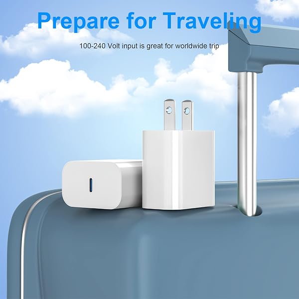 USB C Charger Block 2Pack 20W for iPhone 17 16 Fast Charging Wall Charger Plug with Type C Power Adapter for iPhone 17/16/16 Pro Max/16 Plus/15/14/13/12/11/Xs/X,for IPad Pro for Apple USBC Charge - 5