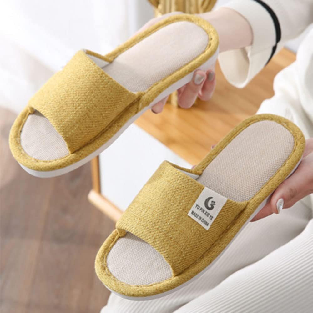 Womens Slipper Home Slippers,4 Pairs Spa Slippers Non Slip Disposable Slippers for Guest Washable Bedroom Slippers Hotel Slipper Travel Slippers