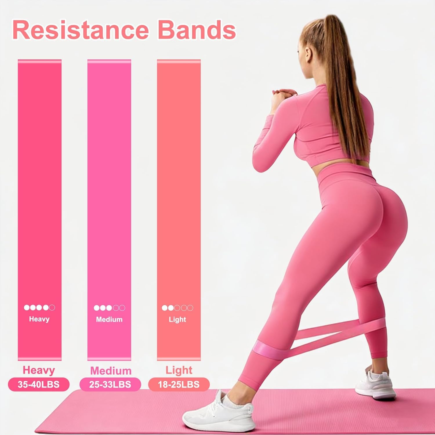 Juego de Equipo de Pilates para Mujer, Juego de Anillo y Pelota de Pilates, Equipo de Entrenamiento de Pilates en casa con Anillo Circular mágico de 15 Pulgadas y Bandas de Resistencia, un