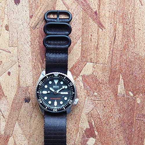 time+ 22mm 3Ring NATO Zulu Seat Belt Nylon Military Watch Strap All