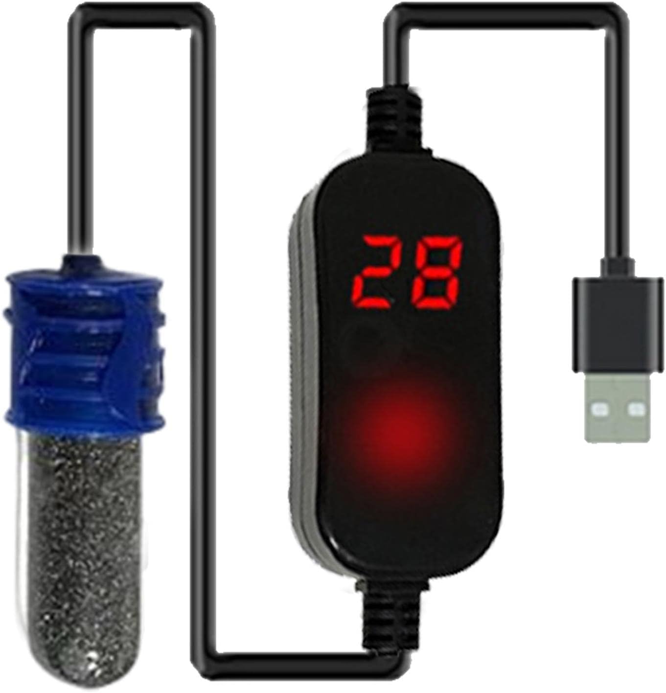 Aquarium Heater 15W, USB Powered Submersible Fish Tank Water Heater