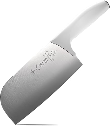 Miniatura 12 de SHI BA ZI ZUO Cuchillo de cocina chino de 7 pulgadas Cuchillo vegetal Cuchillo de chef profesional con mango de acero fundido de espiga completa
