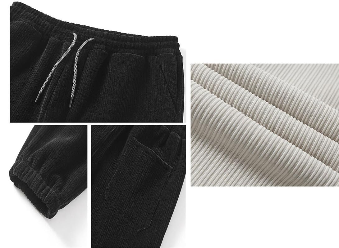 Pantaloni di Velluto a Coste da Uomo Pantaloni Chino di Velluto a Coste Pantaloni da Jogging Affusolati da Uomo