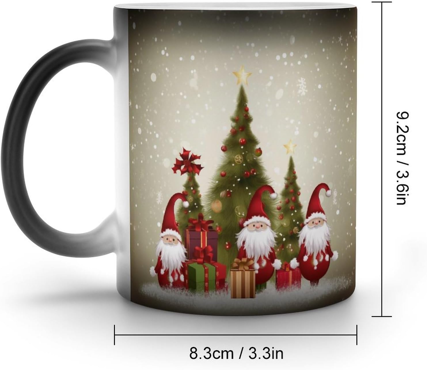 Color Changing Cups,Merry Christmas Printed 11 Oz Ceramic Cups for Birthday Men Women