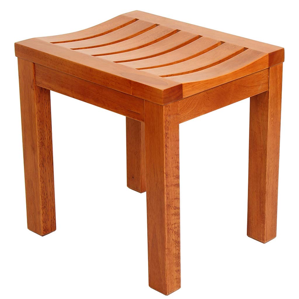 Taburetes de baño, Silla de Ducha Impermeable de Madera de Caucho | Ayuda para el baño | Seguridad Antideslizante para bañeras | para discapacitados, Personas Mayores, bariátrica,4