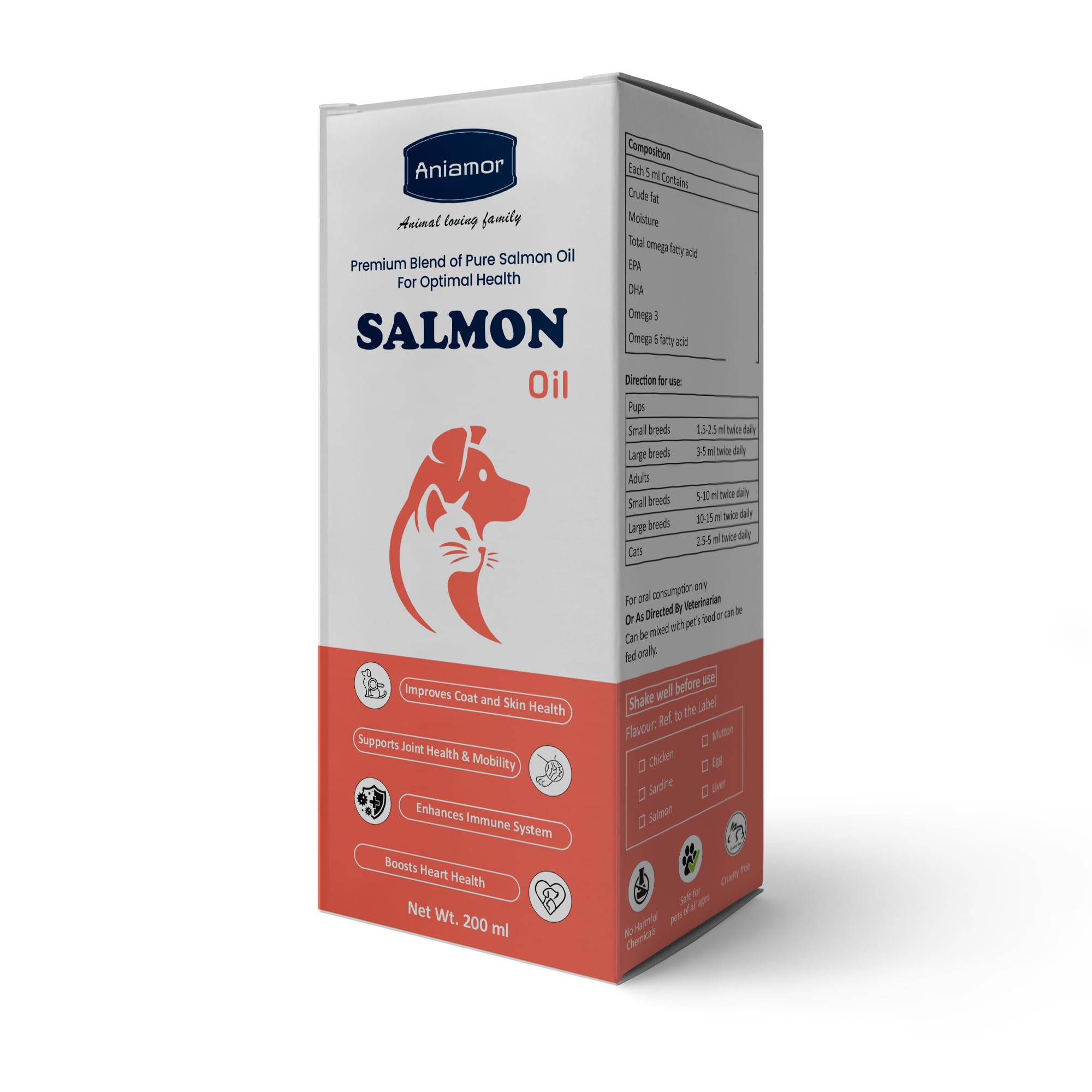 Aniamor Salmon Syrup for Dogs and Cats | Salmon Oil for Dogs | Pet Supplement| All Life Stage | 200ml Bottle 4