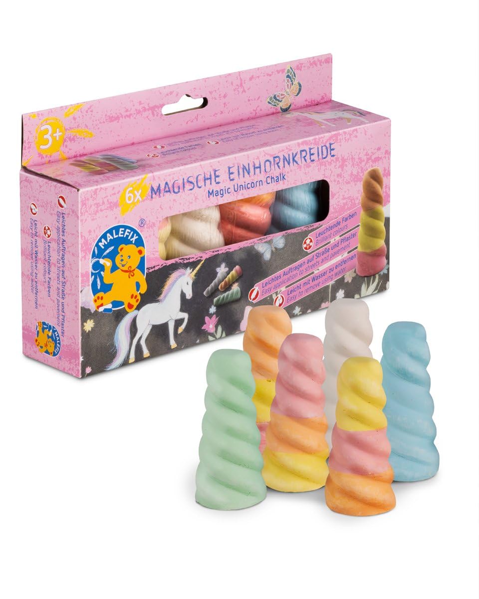 PUSTEFIX Malefix Unicorn Street Chalk Pack of 6