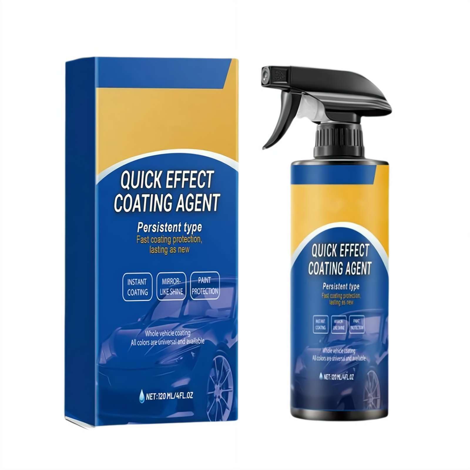 Car Coating Spray for Auto Shine – Water-Repellent Quick Detailer Spray for Car Paint, Glass & Trim, Leaves Glossy Finish
