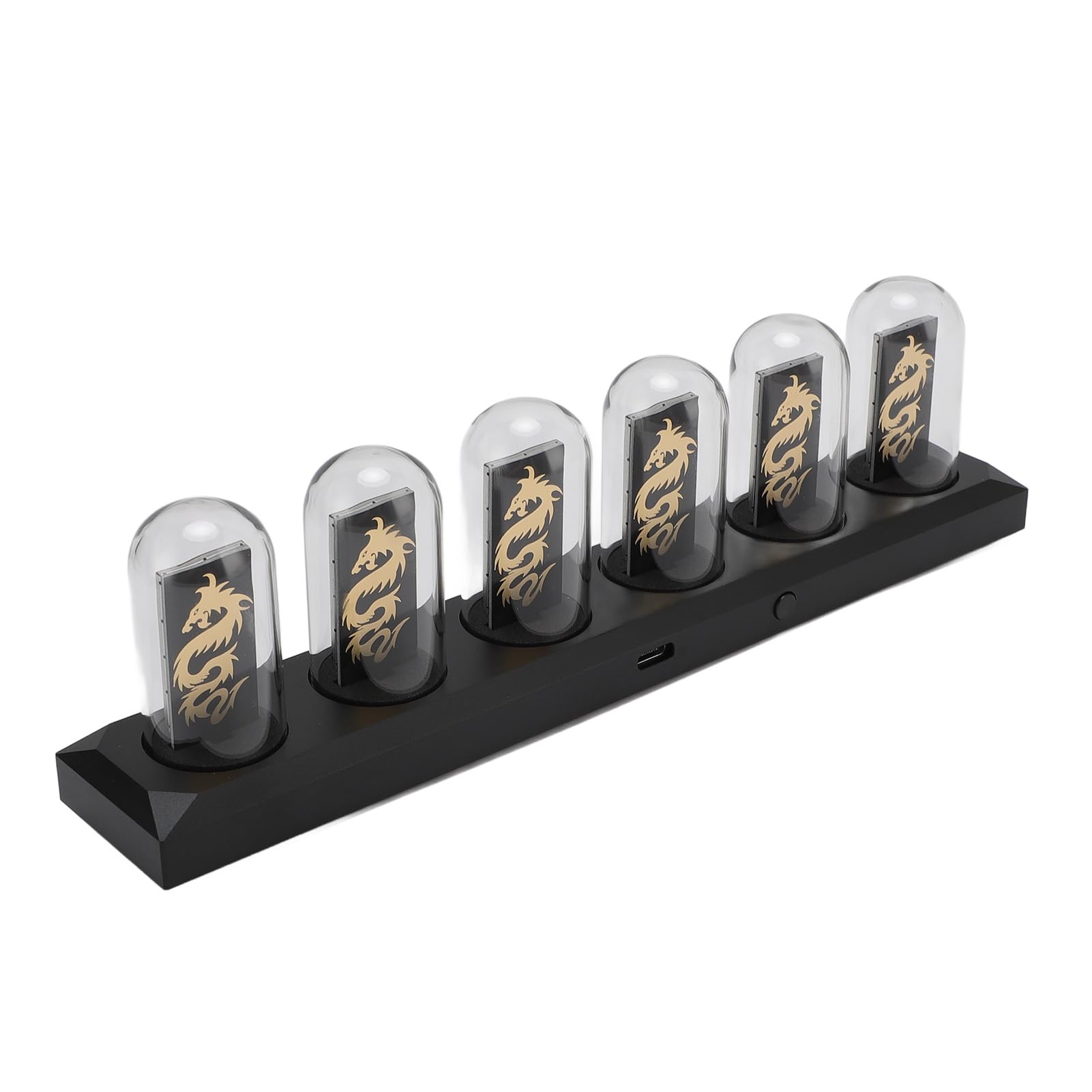 Aramox Orologio Nixie RGB Tube, Lega di Alluminio con Schermo IPS da 1,14 Pollici, Colori Personalizzabili e funzionalità di Sincronizzazione per l'arredamento della Casa e gli Appassionati di