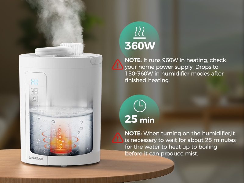 Amazon.com: 3L Stainless Steel Humidifier for Bedroom, Warm Mist