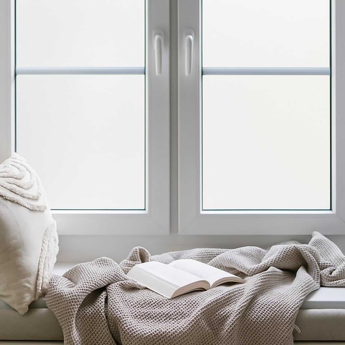 Abode Window Films Frosted Glass Window Film - 100Cm X 4 Metre | Ultimate Window Privacy Film | Etch Glass Frosting Film | White Opal Self-Adhesive Window Film