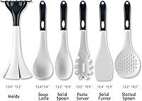 Vista 2 de Silicone Cooking Utensils Set,6-Pcs Non-Stick Cookware,Heat Resistant Silicone Kitchen Utensils for Cooking, BPA Free, White