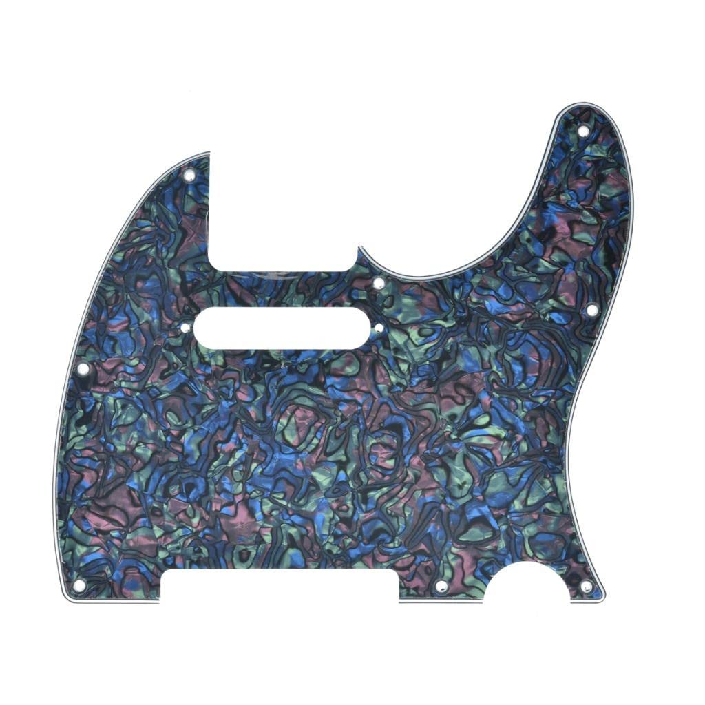 Dopro 8 otworów Tele Style Guitar Pickguard TL Pickguard z otworami na śruby montażowe do Tele/Telecaster Abalone Pearl