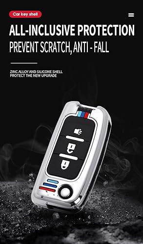 Miniatura 6 de HIBEYO Funda para llavero FOTON Tunland Auman TOANO SAUVANA Accesorios Aleación+Carcasa de TPU con llaveros Smart Remote Auto Key Protector-3