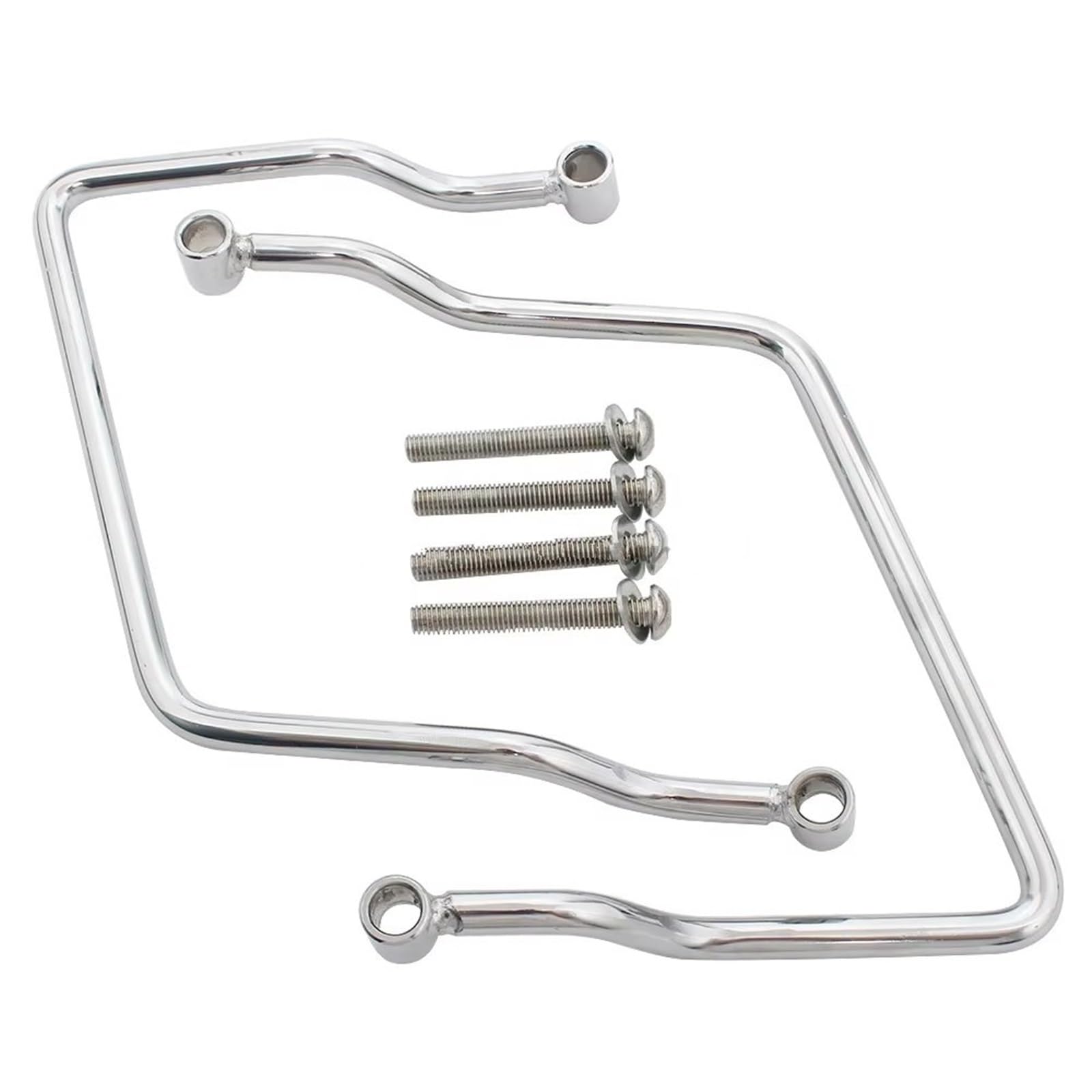 Portaequipajes Trasero Soporte De Portaequipajes para Alforjas Cromadas para Motocicleta, Universal 14-24cm