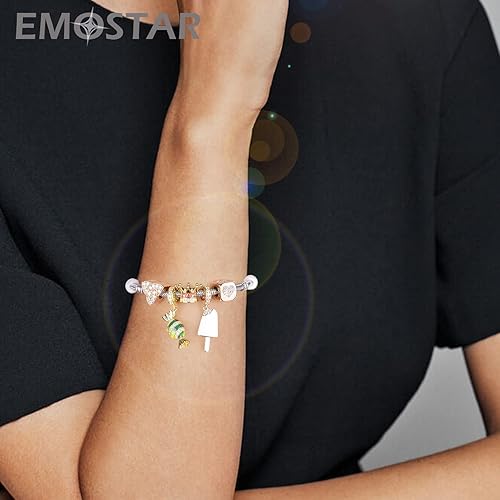 Miniatura 6 de Juego de dijes con texto en inglés "I Love You" para pulseras Pandora Moments, coronas para mamá y el mejor juego de joyas en plata de ley 925,