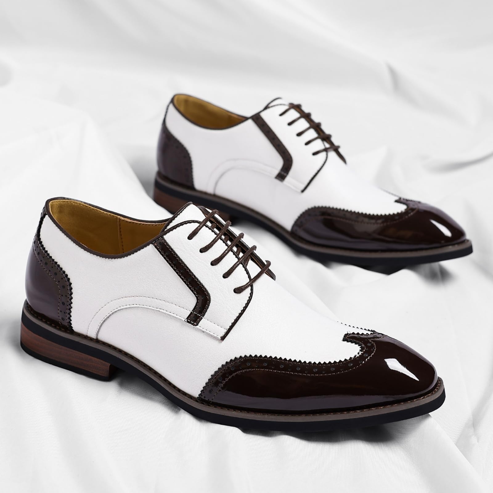Scarpe Oxford da Uomo Scarpe Stringate Eleganti Brogue in Pelle A Punta Classiche per Ufficio E Matrimonio