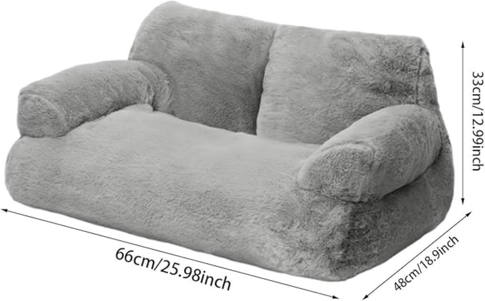 أريكة سرير مريحة وغير قابلة للانزلاق بتصميم عصري ناعم للحيوانات الأليفة والقطط والجراء وجميع السلالات من يلاجوي، لون رمادي