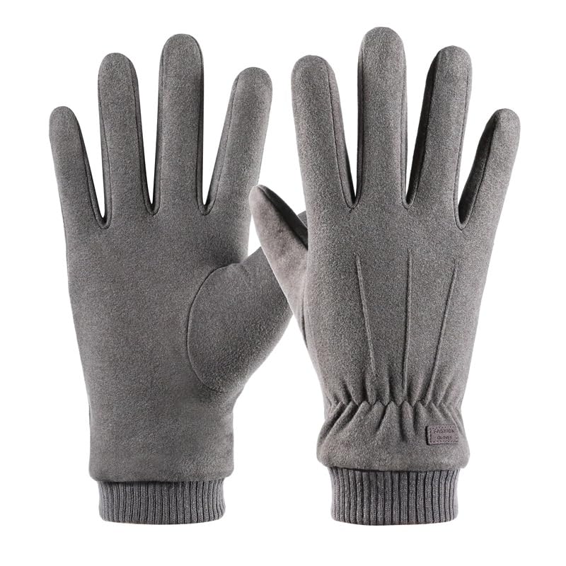 INOGIH Womens Winter Fleece-Lined Warm-Gloves - Soft Warm Touchscreen-Texting Gloves for Driving Cyling Cold Weather