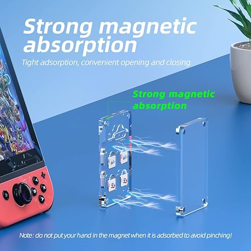 Miniatura 4 de Funda magnética transparente para tarjeta SIM de 5 ranuras para tarjetas Nano SIM, soporte para caja de almacenamiento, caja de visualización de pin