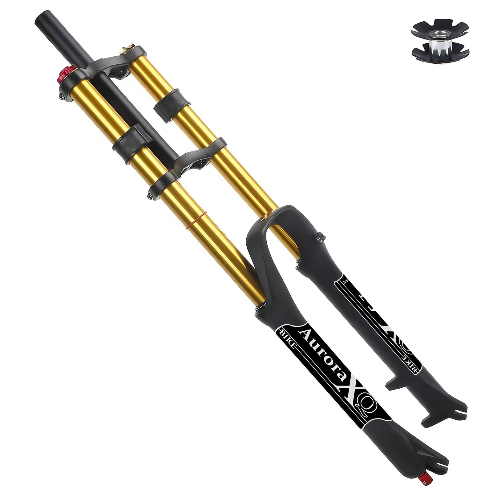 WIQUYBML AuroraXQ 26/27.5/29" Mountain Bike Suspension Fork for DH XC Air Double Shoulder Downhill Straight Tube Rebound Adjust MTB Front Forks 9mm QR