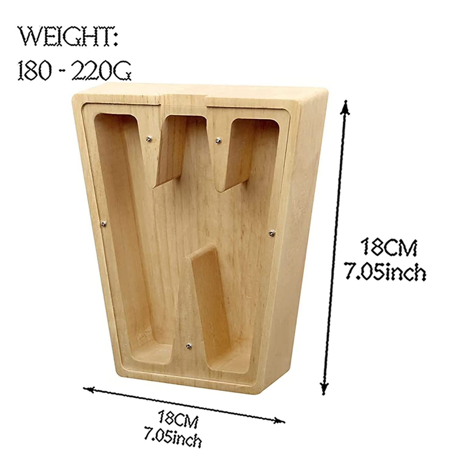 Houten spaarpot met letters van het alfabet voor kinderen, grote gepersonaliseerde houten spaarpot, voor verjaardag en festival, 22,9 cm
