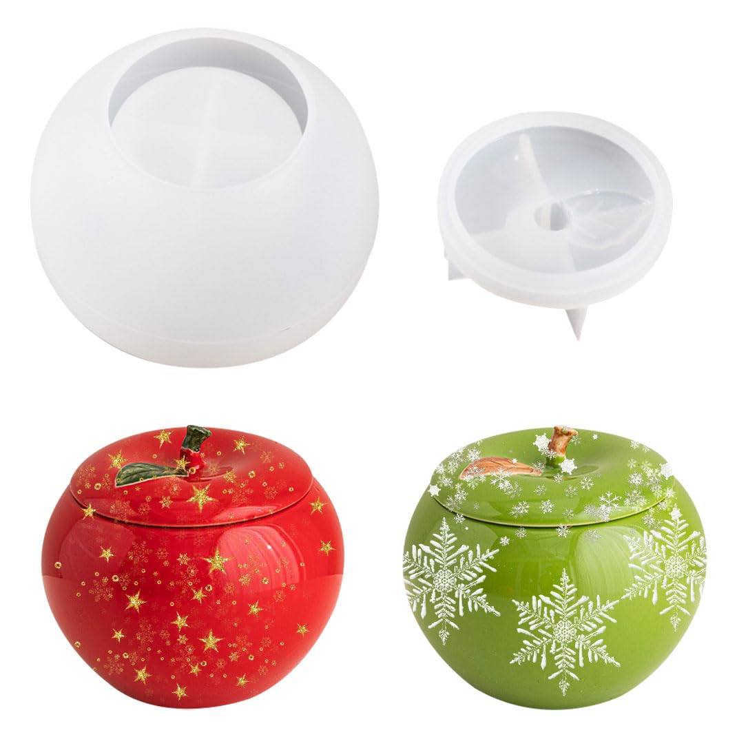 Moules En Resine Epoxy De Pomme De Silicone ,Moule En Silicone Bougeoir