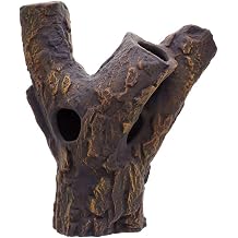 Plecoceramics Aquarium Ceramic Decorations Cave Betta Stone Decor - Aquarium Fish Tank Hideway Decor for breeding Cichlids Plecos Betta Toys Hideout Snag