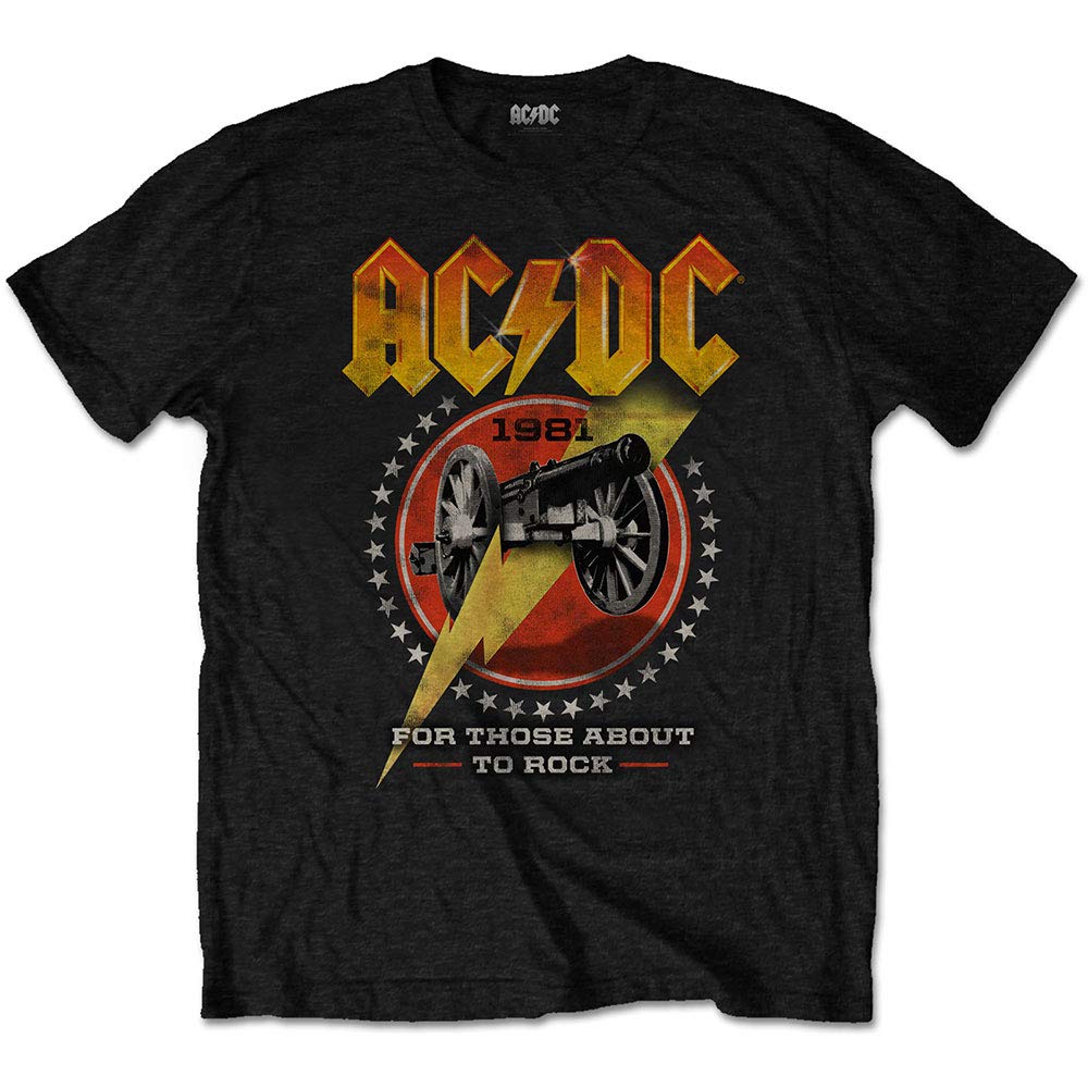 AC/DC for Those About to Rock 81 Official Tee T-Shirt Mens Unisex (XX-Large) Black
