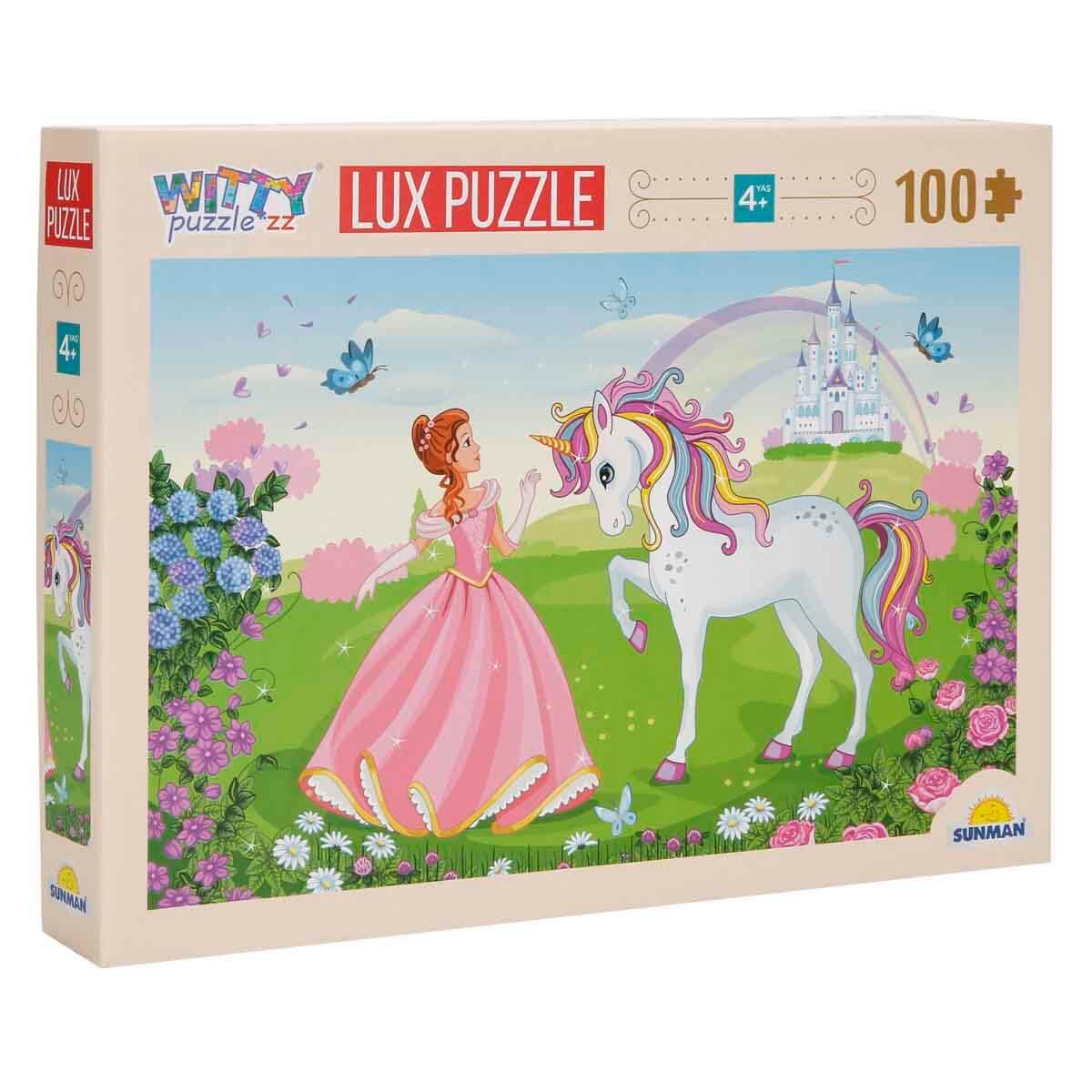 100 Parça Puzzle: Unicorn ve Prenses : Amazon.com.tr: Oyuncak