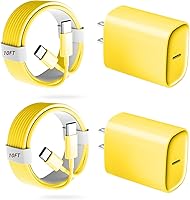 Vista 30 de Cargador para iPhone 17 16 15 Pro de carga rápida, bloque de cargador rápido USB C de 40W con cable de carga rápida tipo C de 3 metros de largo