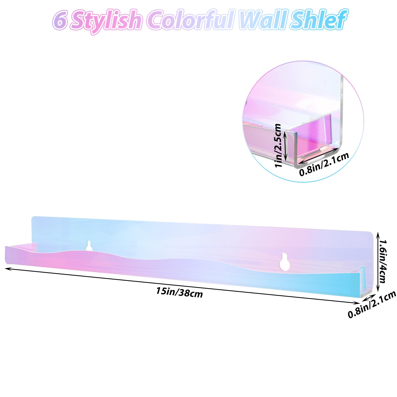 LDXDRU 6Pcs Nail Polish Shelf 15