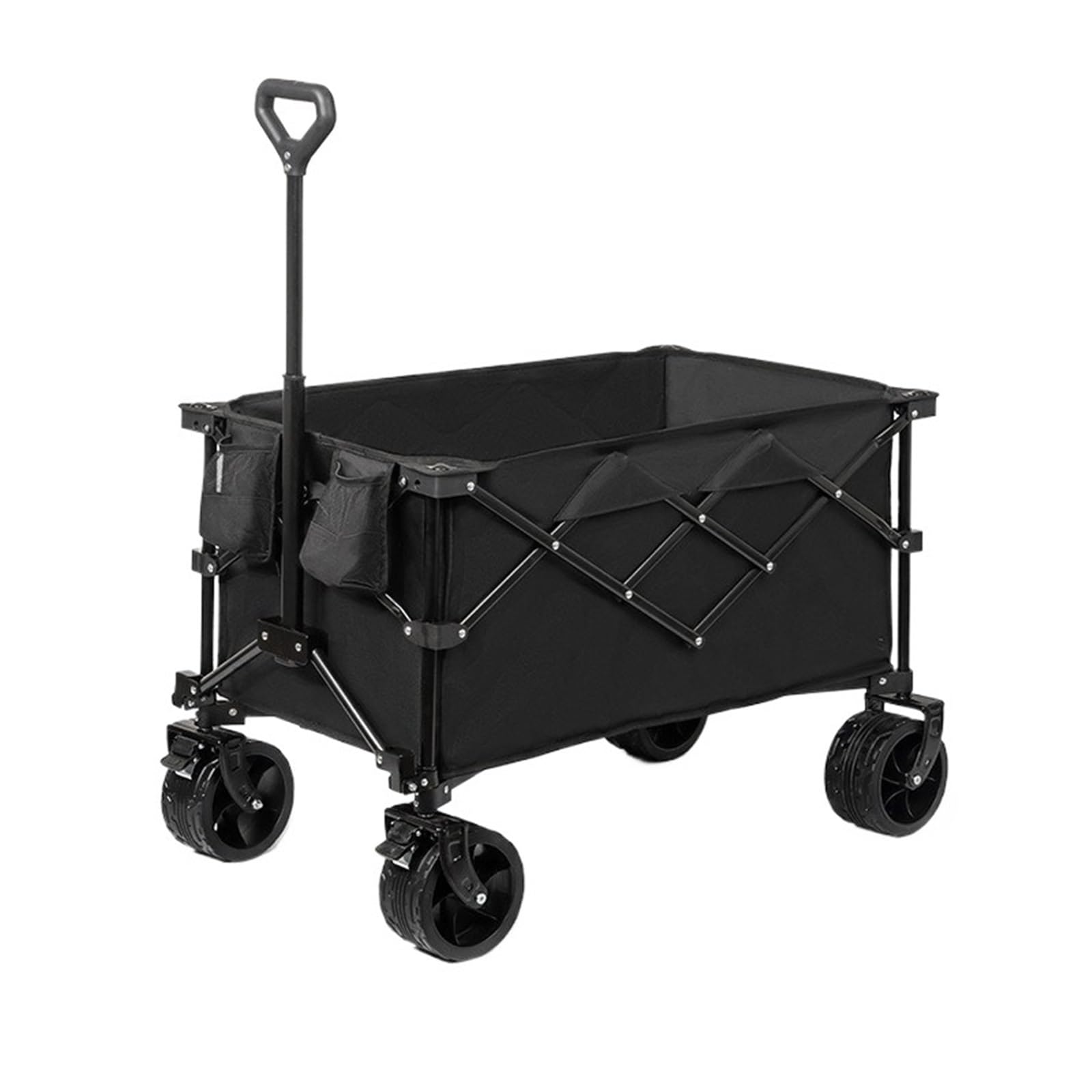 Wagons Carts Foldable, Folding Utility Wagon Cart Portable Outdoor Camping Trolley Collapsible Hand Truck for Picnic Shopping and Travel,Collapsible Wagon
